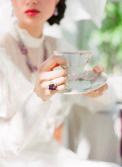 Afternoon Tea | Woman dressed in white while holding teacup | Girlfriend is Better