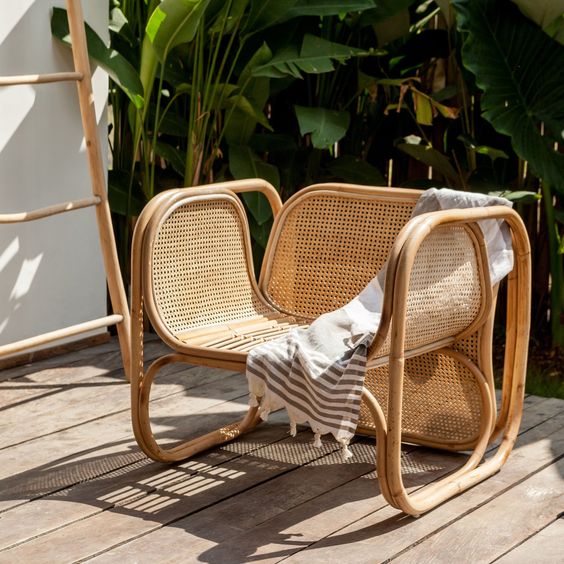 caned chairs | sturdy outdoor patio bamboo vintage | Girlfriend is Better