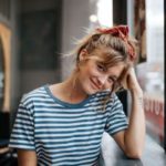 hair ribbons | ponytail striped tee French girl cool | Girlfriend is Better