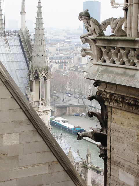 Paris Ground Zero | Gothic cathedral Notre Dame city views gargoyles | Girlfriend is Better