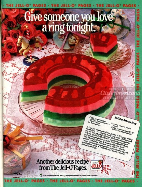 Jello Salads | Vintage layered ad | Girlfriend is Better 