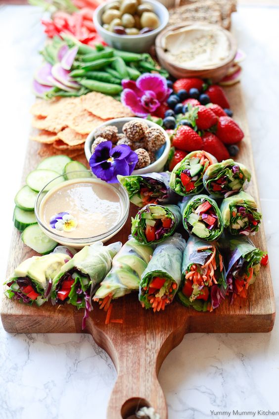 Spring Rolls | vegetarian platter | Girlfriend is Better