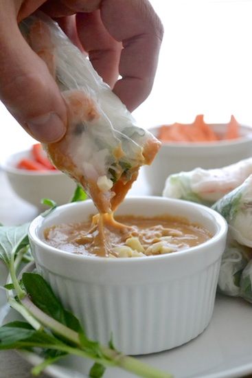 Spring Rolls recipe | Peanut sauce dipping healthy shrimp rice paper wrap | Girlfriend is Better 