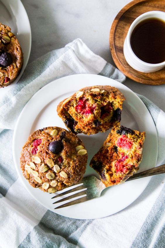 breakfast bites | Berry Turmeric Muffins healthy recipe | Girlfriend is Better