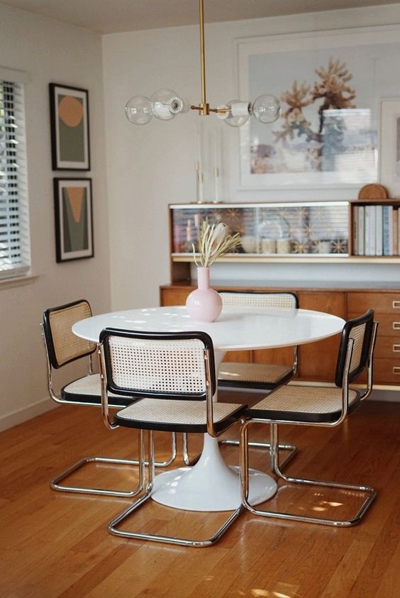 Breuer style chairs | mid-century modern dining room | Girlfriend is Better