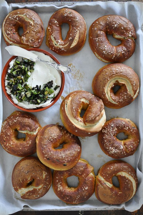 pretzel bagel sandwich | jalapeno cream cheese spread | Girlfriend is Better