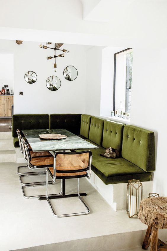 breuer chair | green and wood dining room set | Girlfriend is Better