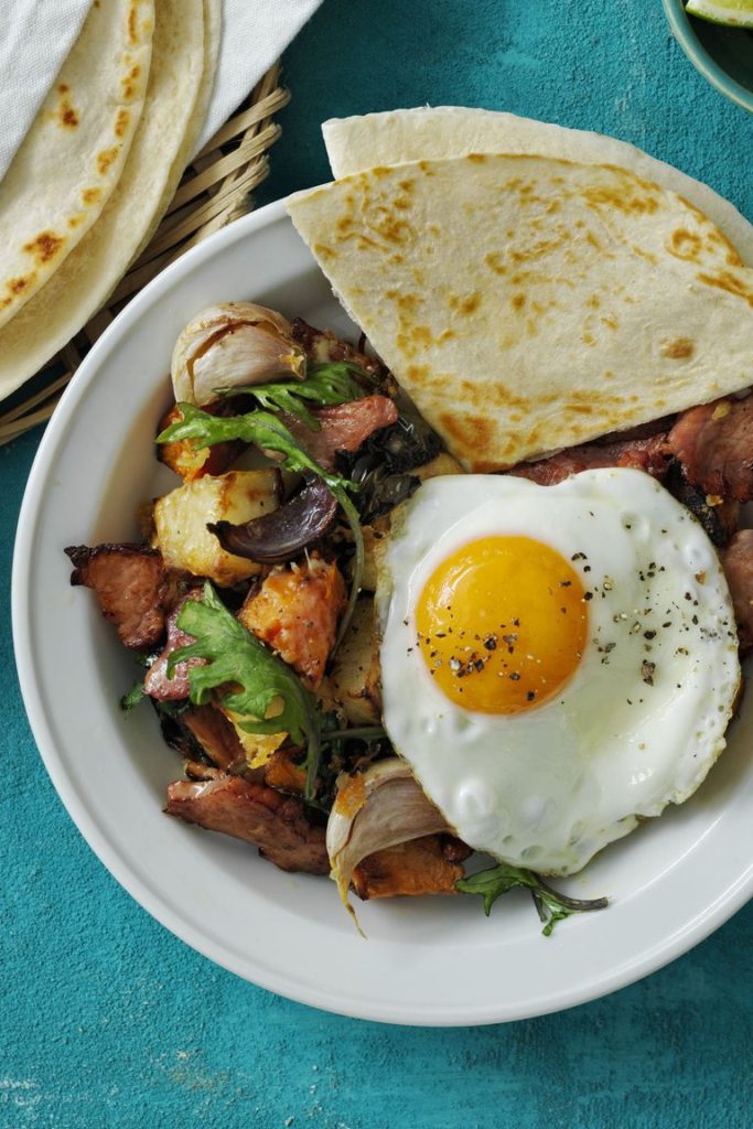 small meals | sweet potato ham hash poblano pepper kale | Girlfriend is Better