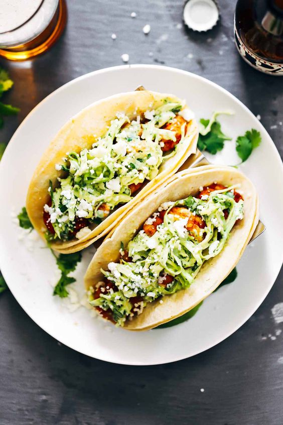 tacos | bright arrangement on a black backdrop | Girlfriend is Better