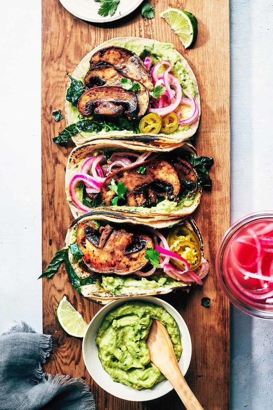 tacos | fried mushroom on a cutting board | Girlfriend is Better