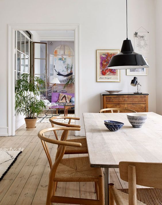 horseshoe chairs | dining table nordic decor hygge | Girlfriend is Better