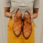 leather flats | braided weave tan neutral work wear shoes | Girlfriend is Better