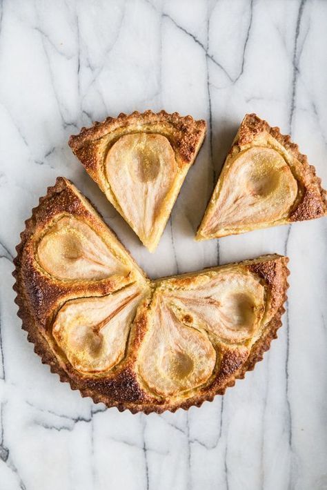 pear almond tarts recipes | seasonal Christmas Thanksgiving dessert | Girlfriend is Better