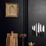 dark wall paint | moody kitchen portrait random person knives cutting boards hygge | Girlfriend is Better