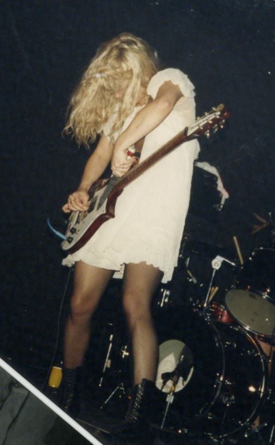 modern grunge | Kat Bjelland Babes in Toyland 90s band babydoll dress black boots | Girlfriend is Better