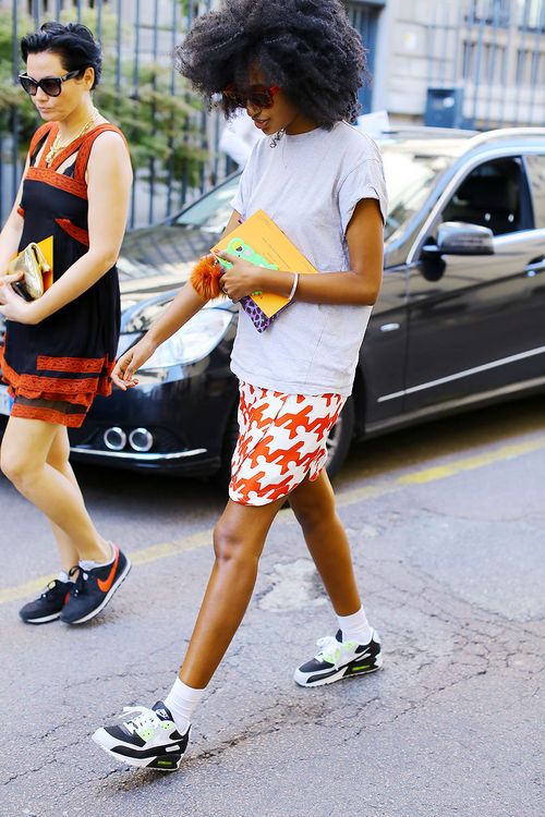 tennis shoes | fashion inspiration skirt outfit | Girlfriend is Better