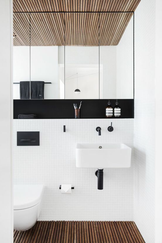 bathroom sinks | modern square black white clean tile | Girlfriend is Better