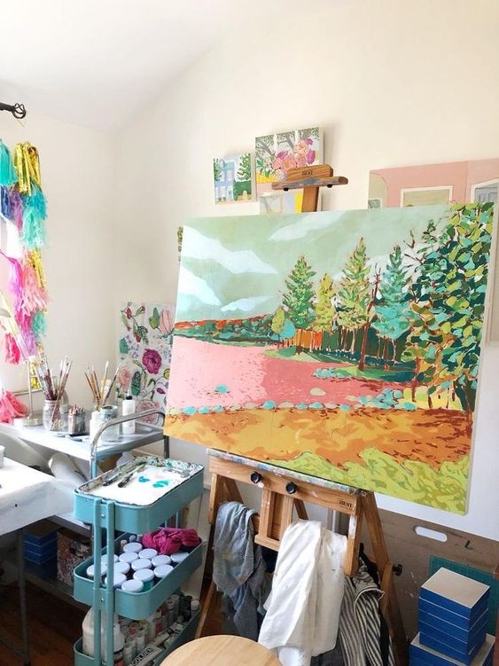 landscape paintings | Pleasant Lake Jennifer Allevato art | Girlfriend is Better