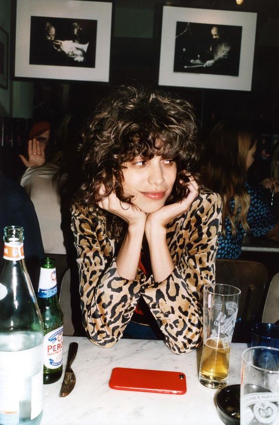 leopard print | French girl cool blouse curly bob hairdo | Girlfriend is Better