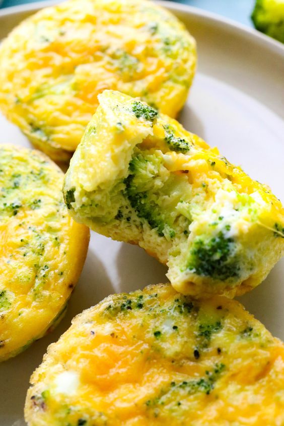 April seasonal vegetables | broccoli cheddar egg bites quiche Vitamin C protein low calorie | Girlfriend is Better