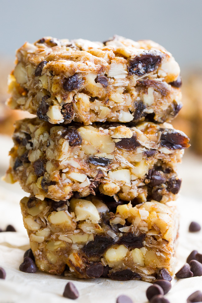 staycation activities | No Bak Granola Bars Raisins Chocolate Chips recipe grain-free paleo | Girlfriend is Better