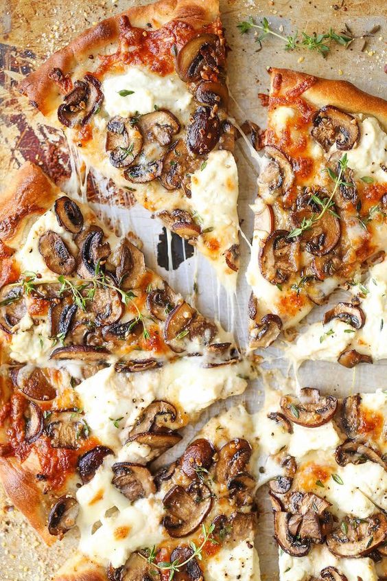 staycation activities | easy recipes seasonal vegetables white mushroom pizza | Girlfriend is Better