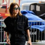 oversized menswear | denim work shirt mini skirt street style | Girlfriend is Better