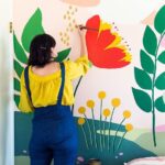 painting murals | hand painted floral bedroom | Girlfriend is Better