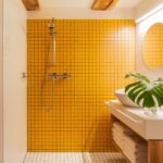 yellow home decor | bathroom tile earth element feng shui | Girlfriend is Better