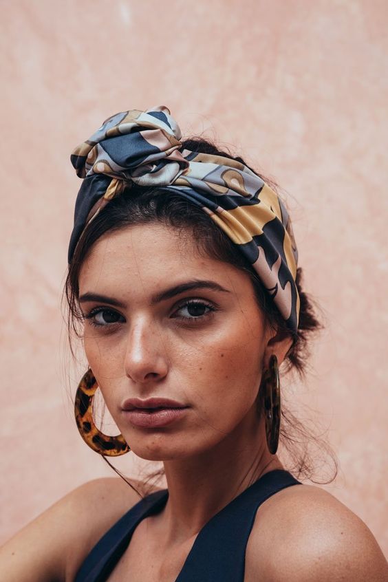 hair scarf | turban bossa nova style summer updo | Girlfriend is Better