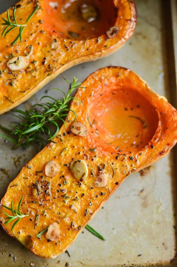 November seasonal vegetables | rosemary roasted butternut squash recipe | Girlfriend is Better