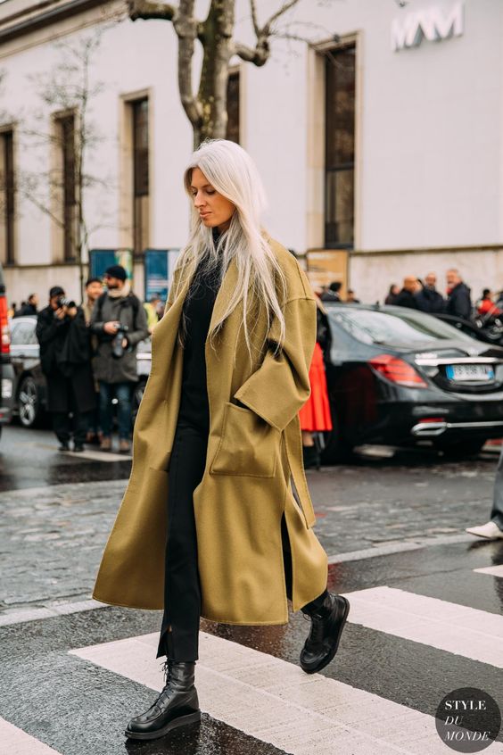 oversized trench coats | full-length pockets dropped shoulder seams street style winter | Girlfriend is Better