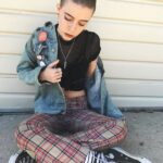 grunge plaid pants | 90s jean jacket punk | Girlfriend is Better