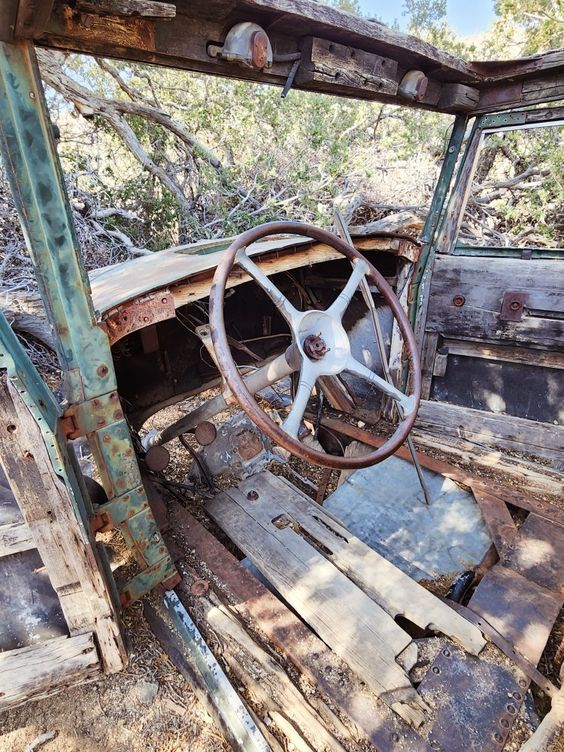 Joshua Tree day trip | Girlfriend is Better | Wall Street Mill hike rusted car interior