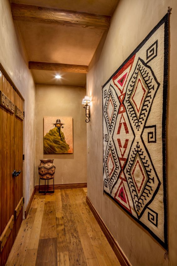 Southwestern decor | Girlfriend is Better | entryway rug wall hanging native portrait