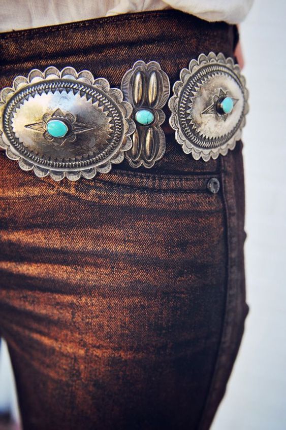 turquoise jewelry | Girlfriend is Better | Western belt silver