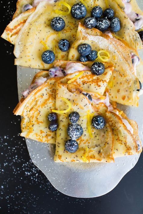 lemon poppy seed recipes | blueberry crepes breakfast | Girlfriend is Better