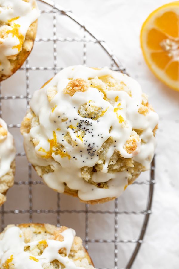 lemon poppy seed recipes | muffins streusel breakfast sour cream | Girlfriend is Better
